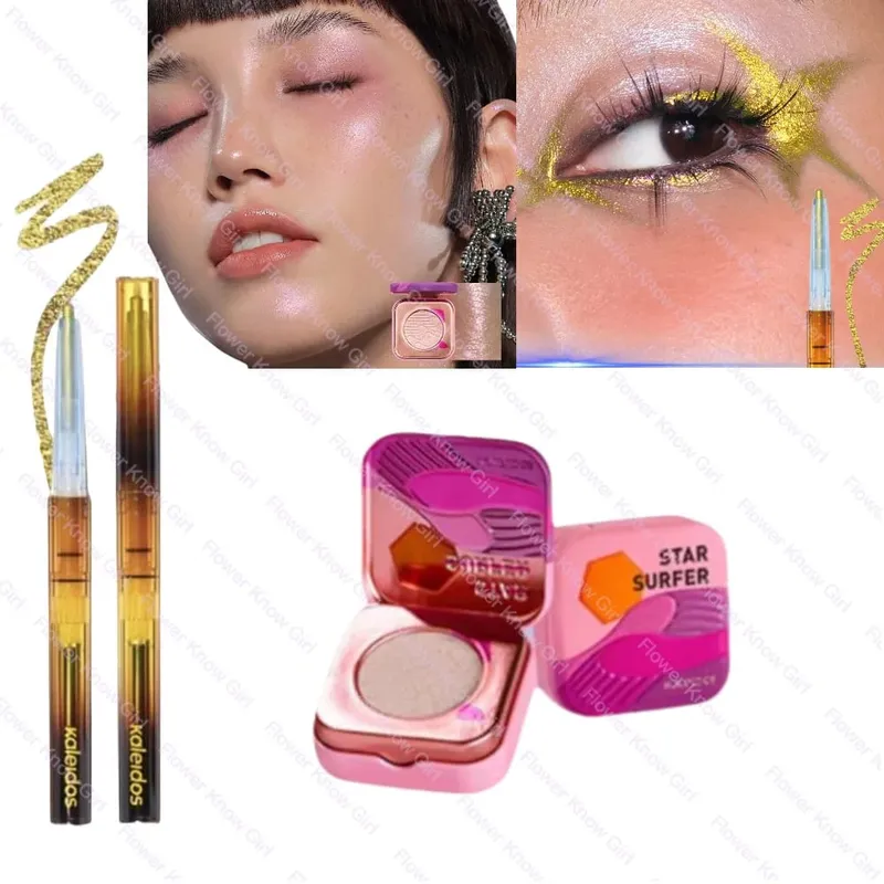 Kaleidos Chameleon Face Eye Makeup Set Gel Eyeliner Pensil Chameleon Eyeshadow Highlighter Chrome Glitter Diamond Powder — image 18