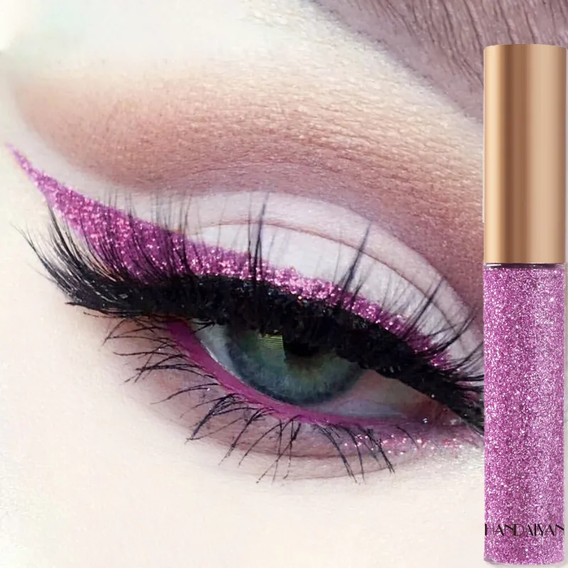 Glitter Liquid Eyeliner Pen Sparkly High Shine Pigment Stage Diamond Eyeshadow Long Lasting Waterproof Eye Makeup