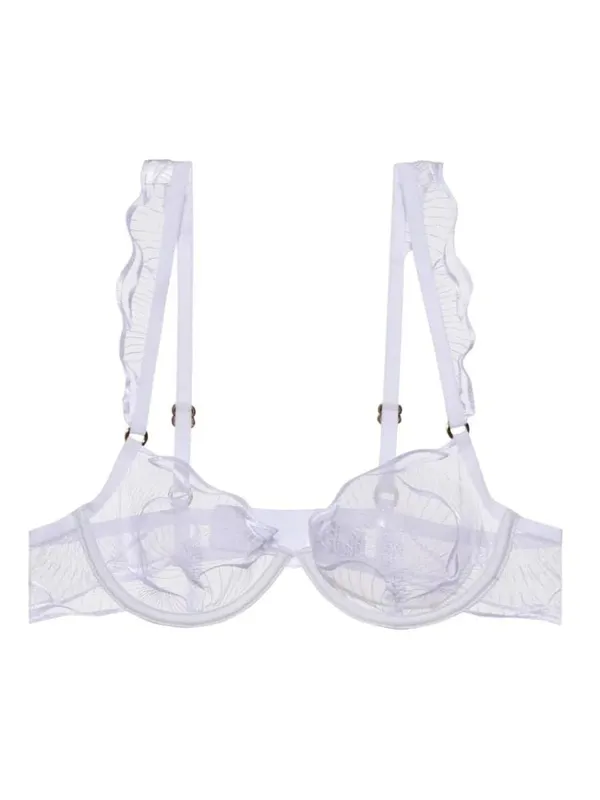 Pure Desire Christmas Minimizer Bra Sheer Mesh Large Bust Adjustable Soft Wires Anti-Sagging Elegant Lingerie UK Sizes MOYISU AB