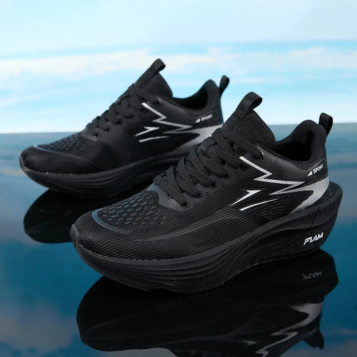 Men Sports Running Shoes Casual Marathon Breathable Lightweight Women's Comfortable Athletic Nonskid Walking Sneakers Outdoors