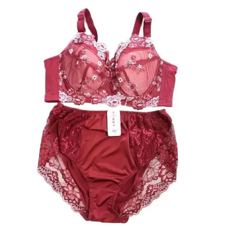 Bra Set Lingerie Bras Para sa Babae Underwear Sets Intimate Embroidery Plus Size Damit 2 Piece Bra Brief Sets B C D E F G H — image 10