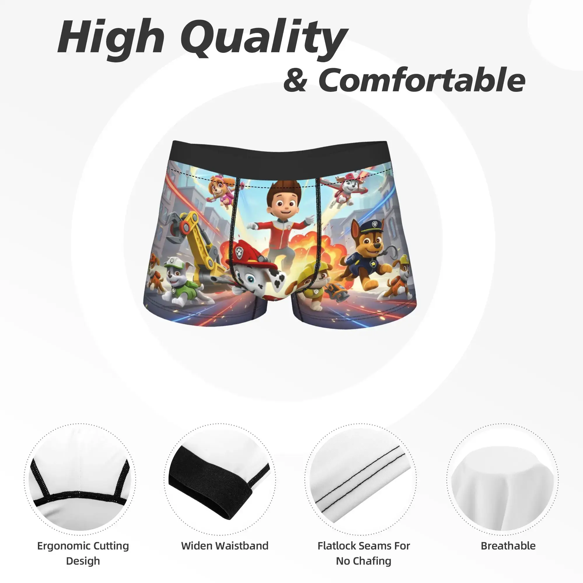 Paw Dogs Patrols Trunk Pouch Underwear High Quality Design Boxer Brief Breathable Men Underpants Big Size 2XL — image 5