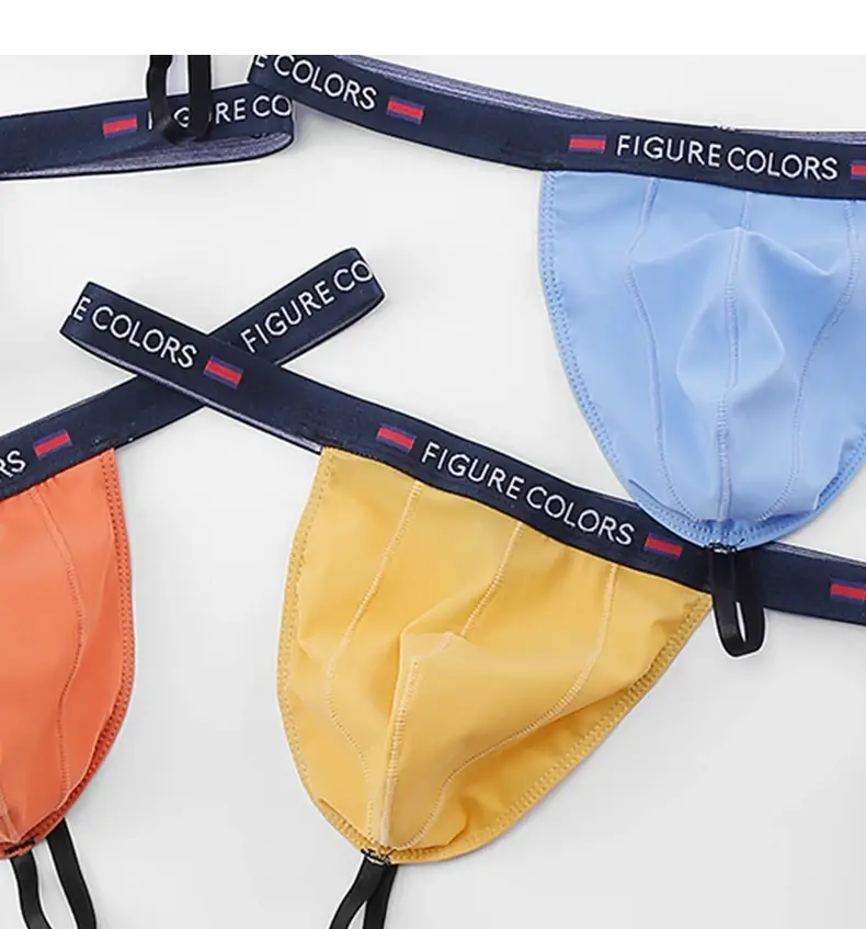 Roupa íntima masculina de abas estreitas, seda gelada, cintura baixa, sexy, pura luxúria e roupa íntima picante — image 19