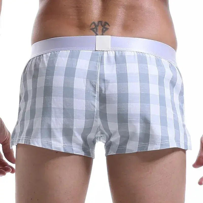 Panlalaking Cotton Boxers Shorts Maluwag Maraming Kulay Panlalaking Plaid Underwear Homewear Kumportable Arrow Pantalon 3256806911165516 — image 4