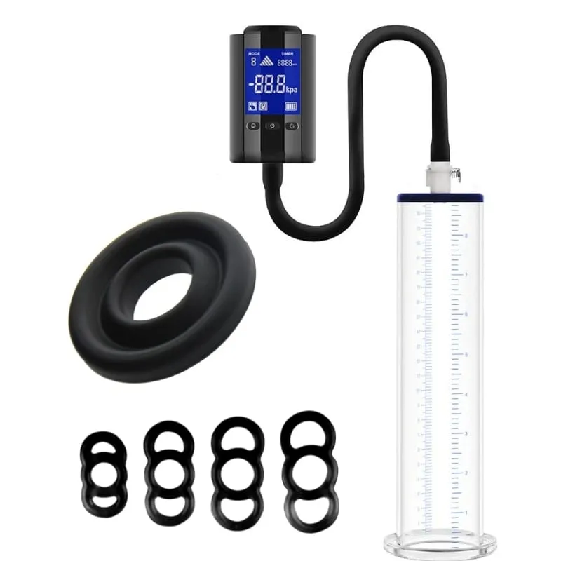 3 Polegada tubo inteligente bombas de sucção pênis ampliação treinamento otário vibradores masturbar copo máquina sexo silicone mangas extensor — image 1