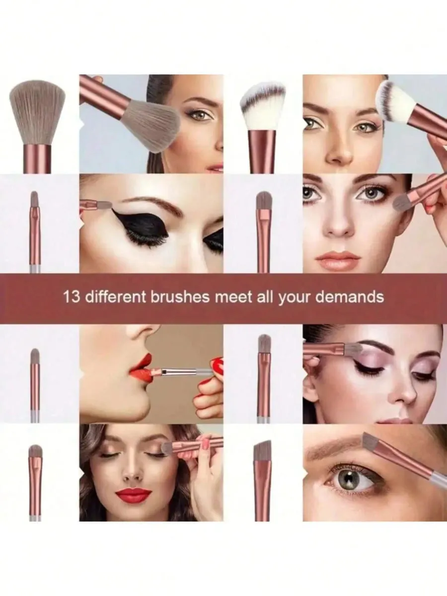 Makeup Brush Set Soft Fluffy Professional Cosmetic Foundation Powder Eyeshadow Kabuki Blending Make Up Brush Beauty Tool Makeup Sponge Storage Bag — image 1