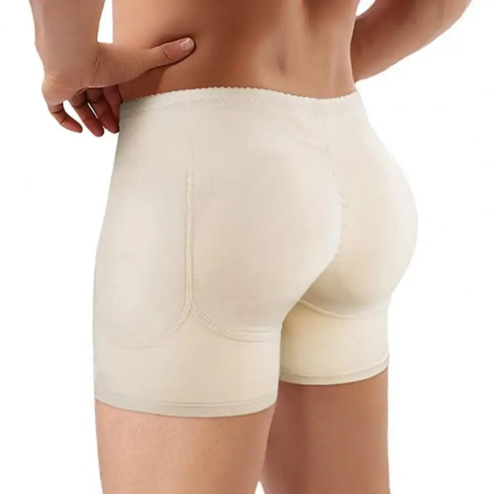 Sexy falso bunda acolchoada boxers homens cuecas almofada de enchimento shapewear bunda grossa levantada natural boxers roupa interior levantador de bunda — image 1