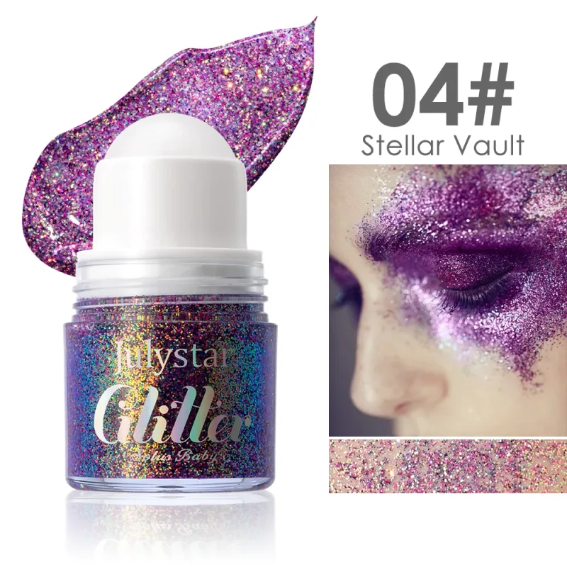 Rolando lantejoulas glitter gel rosto pintura corporal brilhante líquido verde branco pérola brilho sombra de olho iluminar palco maquiagem decoração — image 13