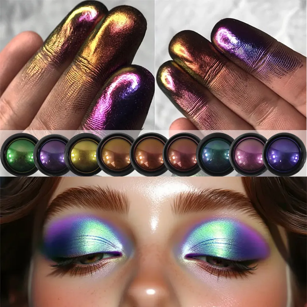 Multi-Chrome Chameleon Eyeshadow Powder Multi-Chrome Holographic Shifting Pigment for Eye Makeup Nail Art Cosplay — image 2