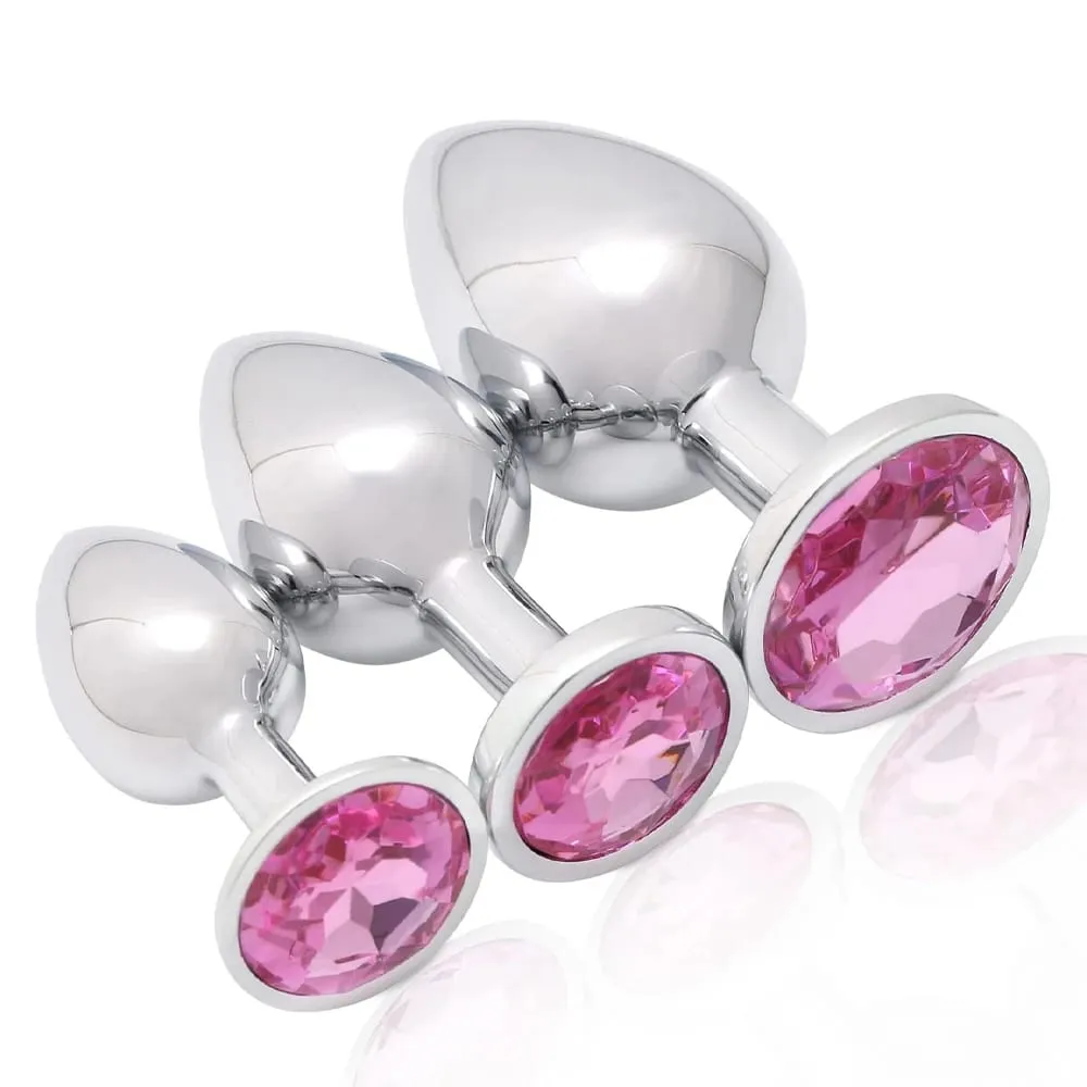 Metal Anal plug butt plug Sex Toys Butt Toys For Women Men Couples Adult Game Masturbator Anal Diamond 5 Size SM Adult Sex Toy — image 5