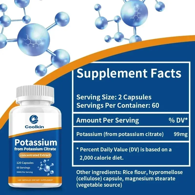 Potassium Citrate - for Heart Cardiovascular Kidney Nerve Health Containing Essential Minerals — image 3