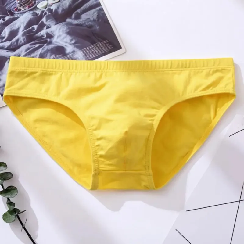 Cotton Briefs Adult Man Briefs Stretchy Breathable Solid Color Male Underwear Low Waist Cotton Underpants Plus Size Men Cotto — image 22