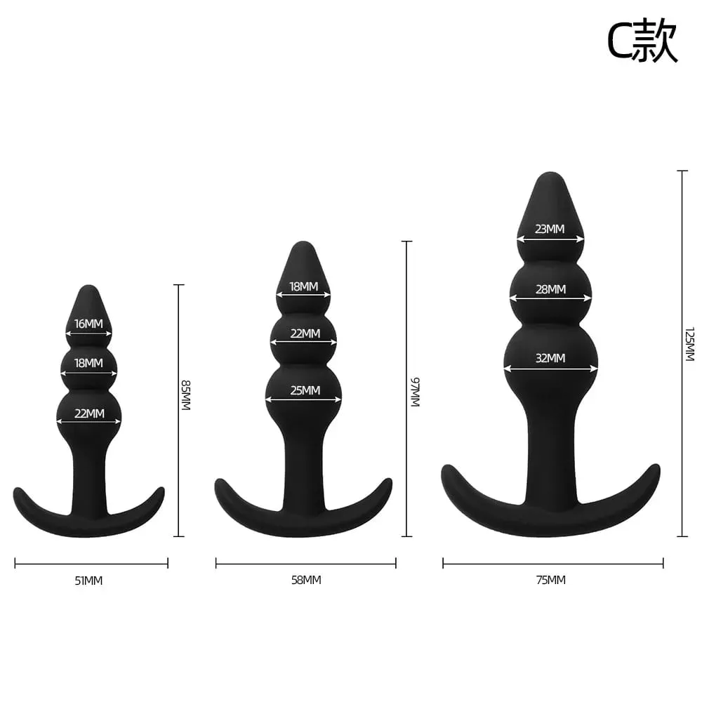 Silicone Dildo Anal Plugs Butt Plug Stopper Dilator Prostate Massager Vaginal Stimulator Adult Sex Toys for Men/Women Trainer — image 5