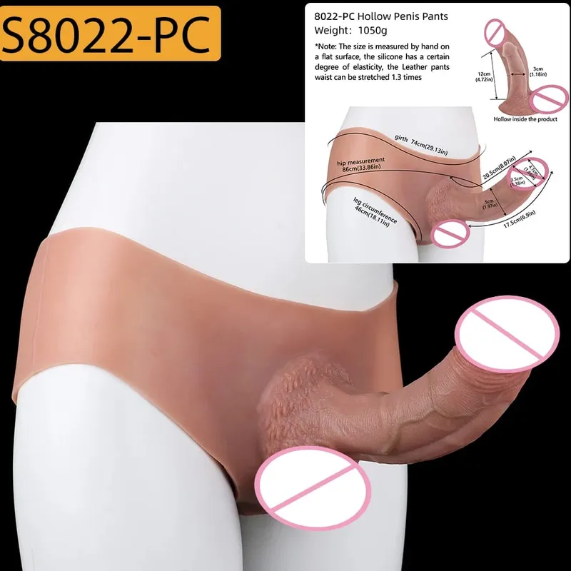 Strap-On Lifelike Penis Cover насадка на член Large Hollow DildoPants Intim vuxen sexleksak för par Sex — image 17
