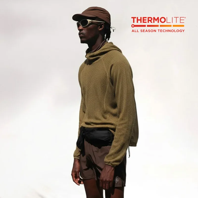 Moletom com capuz térmico Thermolite® para todas as estações unissex leve de secagem rápida moletom respirável de inverno camada intermediária — image 9