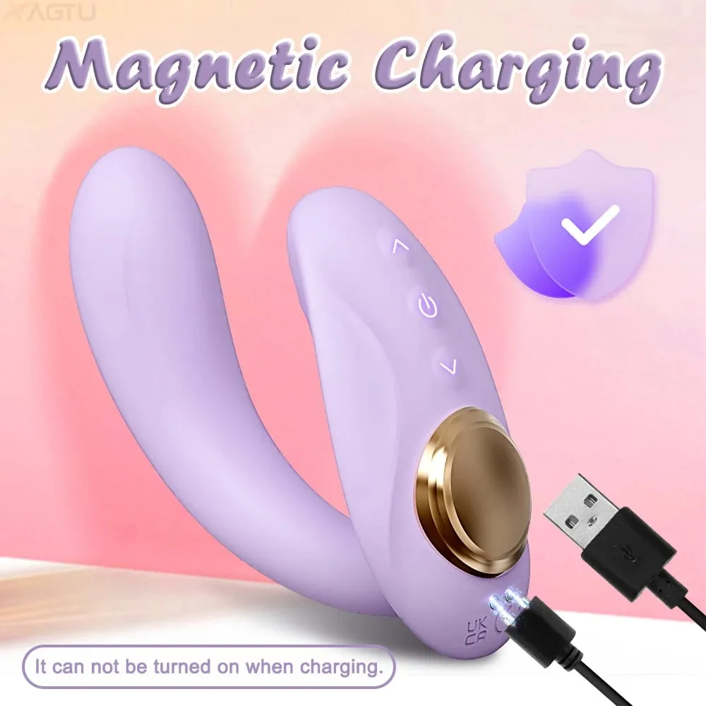 Vibrador de ponta dupla com controle por aplicativo, vibrador para ponto g, pênis removível, vagina, brinquedos sexuais adultos para casais de lésbicas — image 5