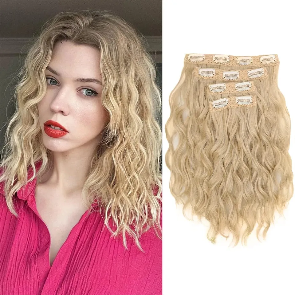 12 inch Four Piece Water Ripple Short Roll Clip Hair Extensions Suitable For Women's Daily Gatherings Gestivals And Celebrations — image 11