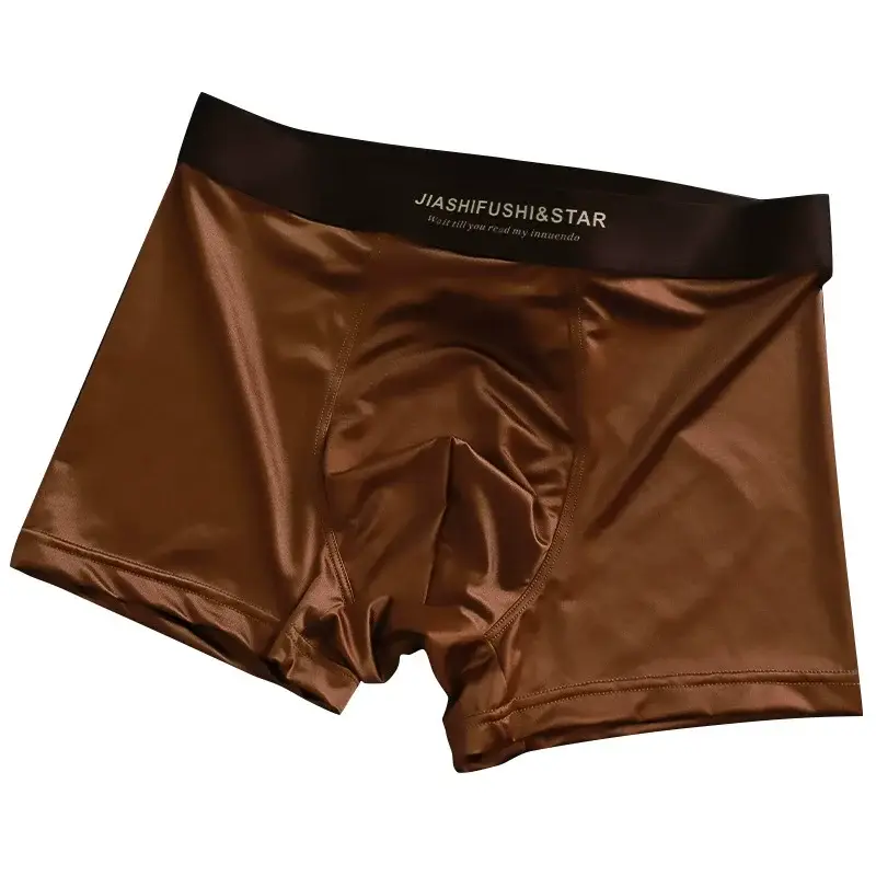 4 Pcs/Lot Breathable Men's Fiber Boxing Briefs, Comfortable Breathable Underwear, Medium Stretch Knit Fabric, Solid Color — image 11