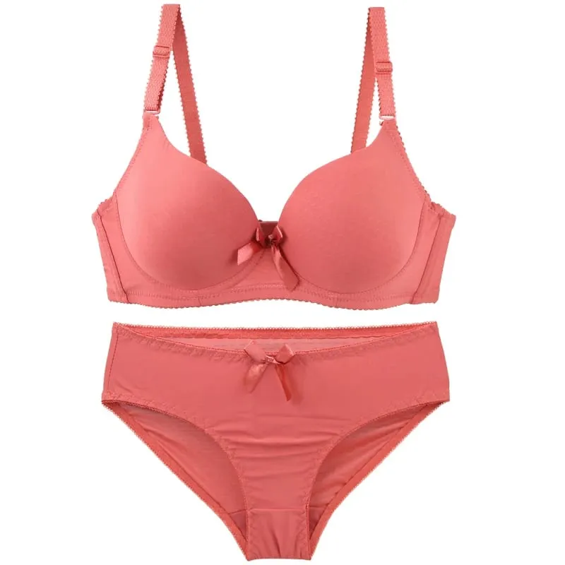 2025 novo sexy arco absorção de suor plus size conjunto sutiãs sólido suave sem costura respirável abc cup roupa interior plus up lingerie — image 6