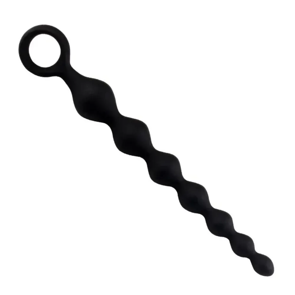20CM Silicone Anal Beads Prostate Stimulator Ball Butt Plug With Pull Ring Adult Sex Toy for Women Men Couples Gay Flirt Product — image 1