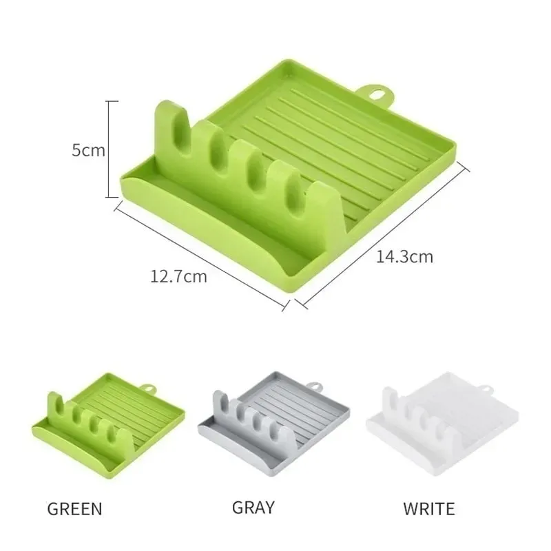 Supporto per coperchio per padella Supporta cucchiai Copri pentola Poggia spatola Supporto per utensili da cucina Utensili Accessori Organizzatore per fornelli — image 8