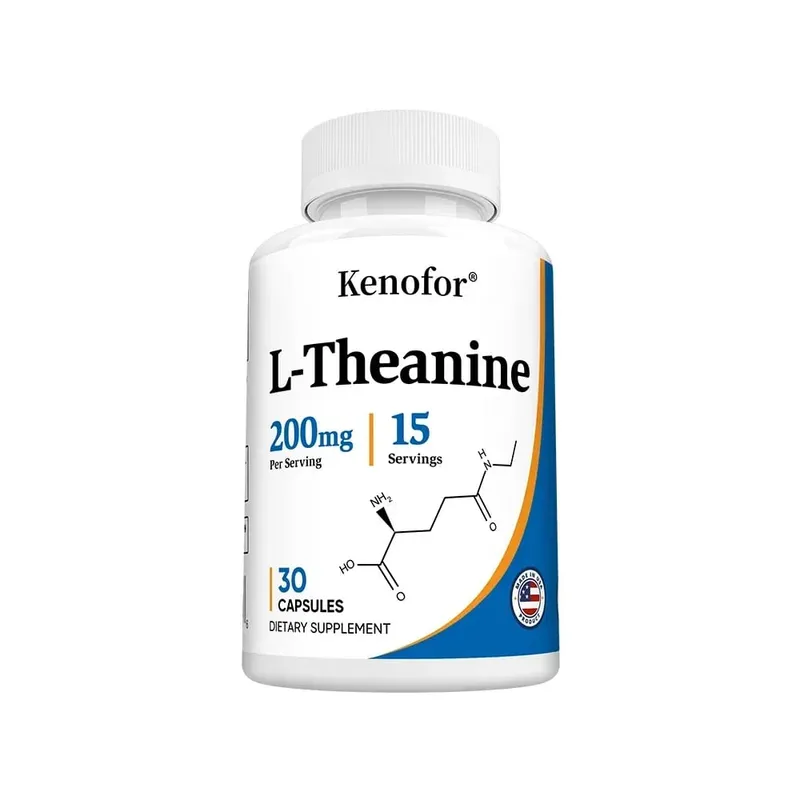L-Theanine 200 Mg Extra Strength Theanine Supplement – Fokus och avslappningsstöd Förbättrad sömn, icke-GMO och glutenfri — image 8