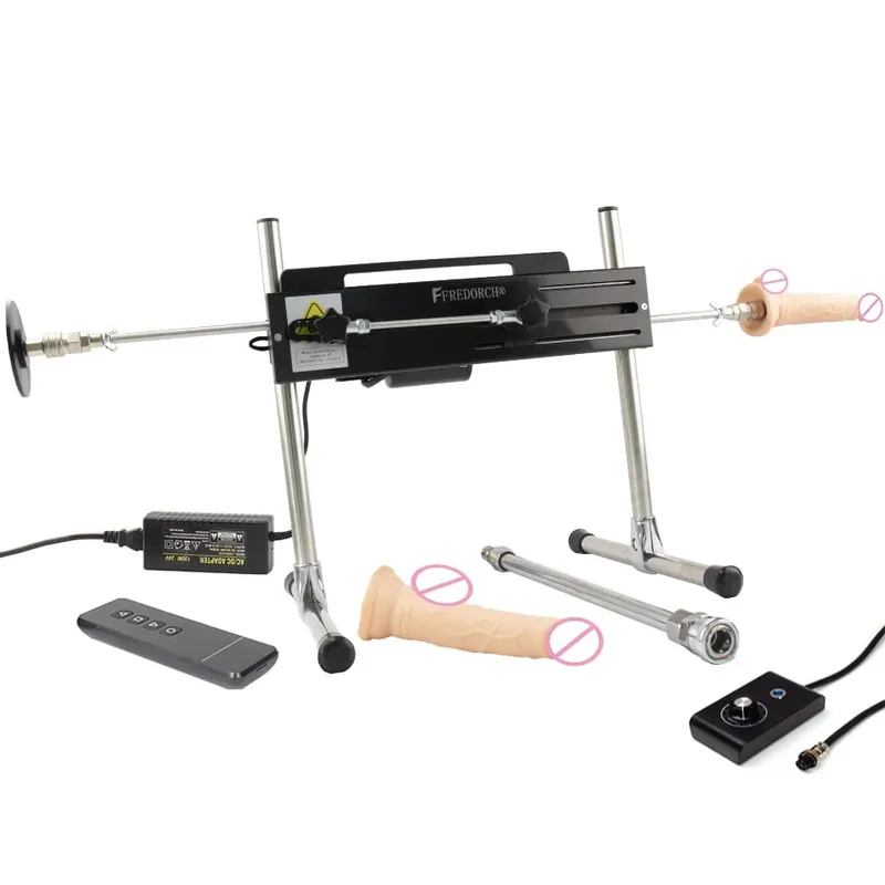 120W Sex Machine Strong Power Turbo Gear Onani Love Machine V-U-Lock Vibrator Sex Machine med Dildo — image 7
