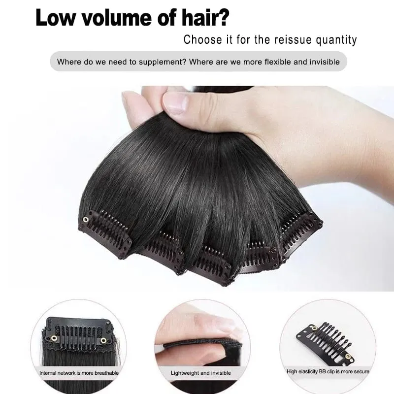 24'' 5Pcs Straight Synthetic Hair Pieces Clip In Hair Extensions Black Colored Hair Clips Women Halloween Cosplay Hairstyle