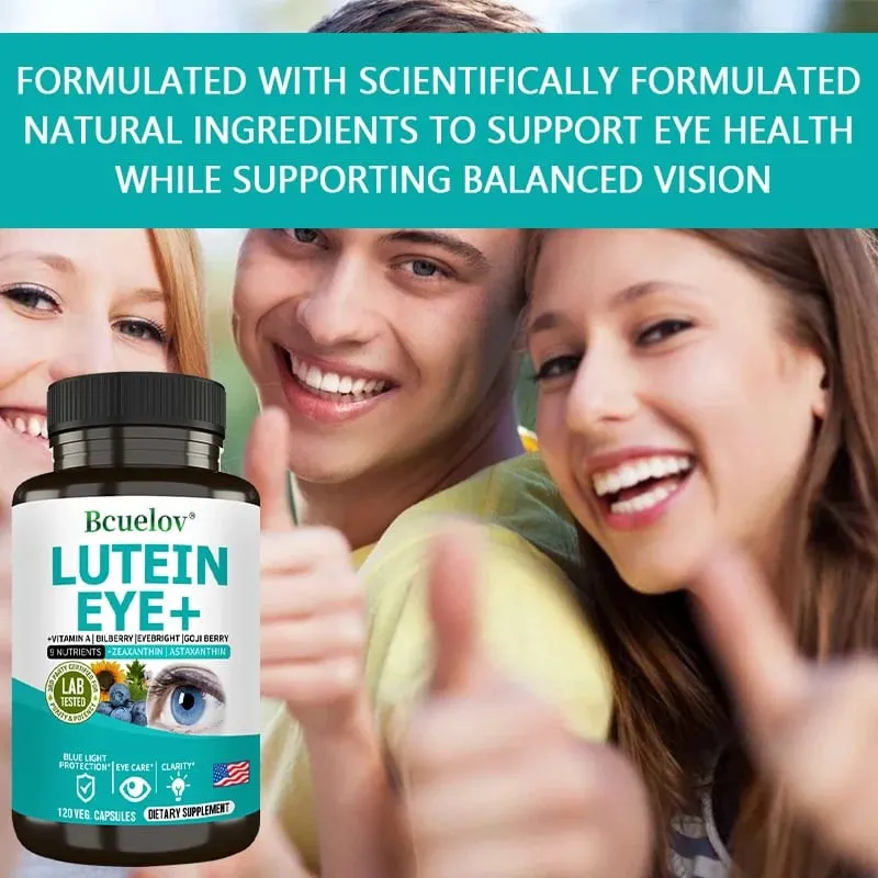 Lutein Supplement Containing Vitamin A Zeaxanthin Astaxanthin and Bilberry Extract To Support Vision Health and Eye Health — image 3