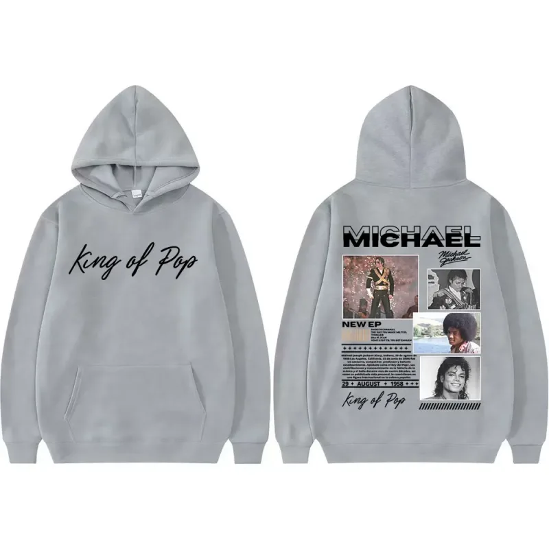 King of Pop Michael Jackson Bad Era Hoodies Men's Clothes Fashion Hip Hop Punk Sweatshirt Long Sleeve Oversized Hoodie Pullovers — image 7