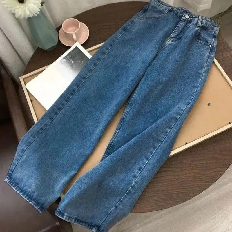 Mens Jeans Harajuku Streetwear Oversized Print Baggy Y2K Gothic Hip Hop Vintage High Waist Wide Leg Denim Pants Casual Fashion — image 5