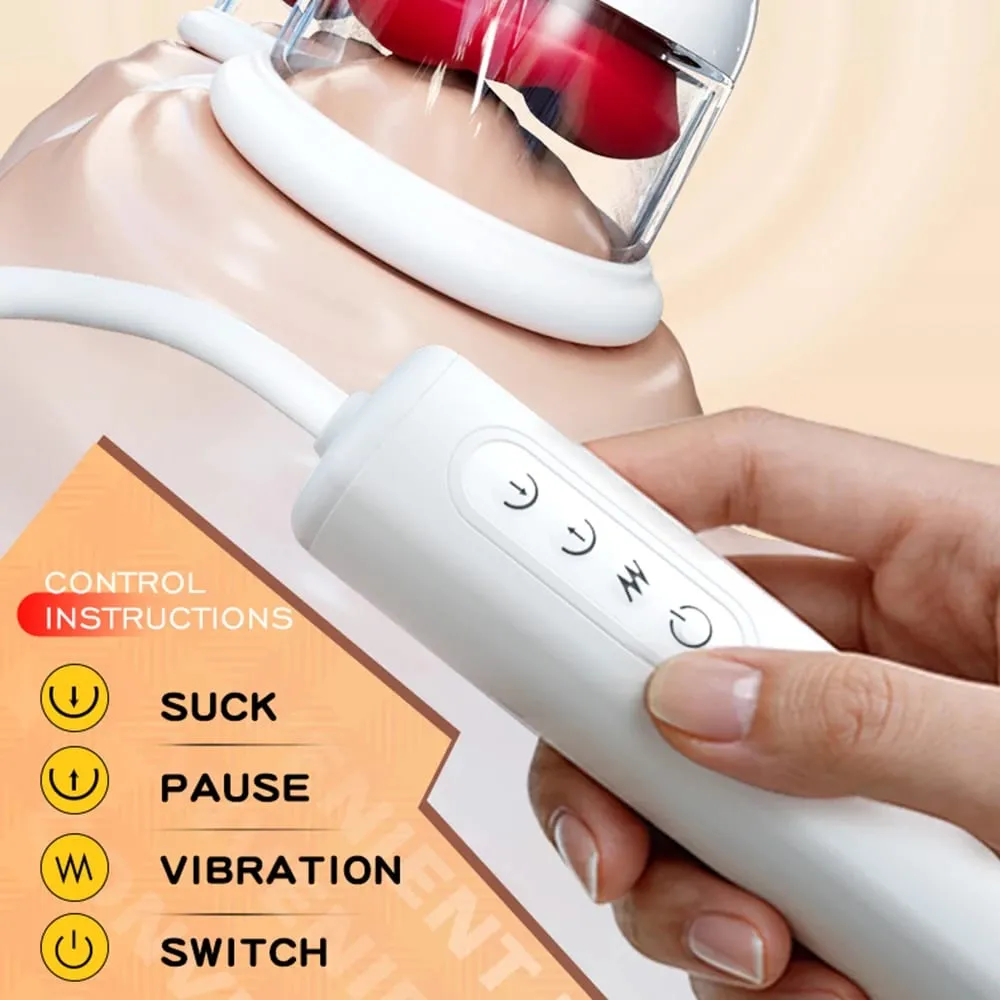 Portable Nipple Licking Sucking Vibrator 10 Frequency Breast Massager Clitoral Bite Vibrating Sex Toy for Female Masturbation — image 5
