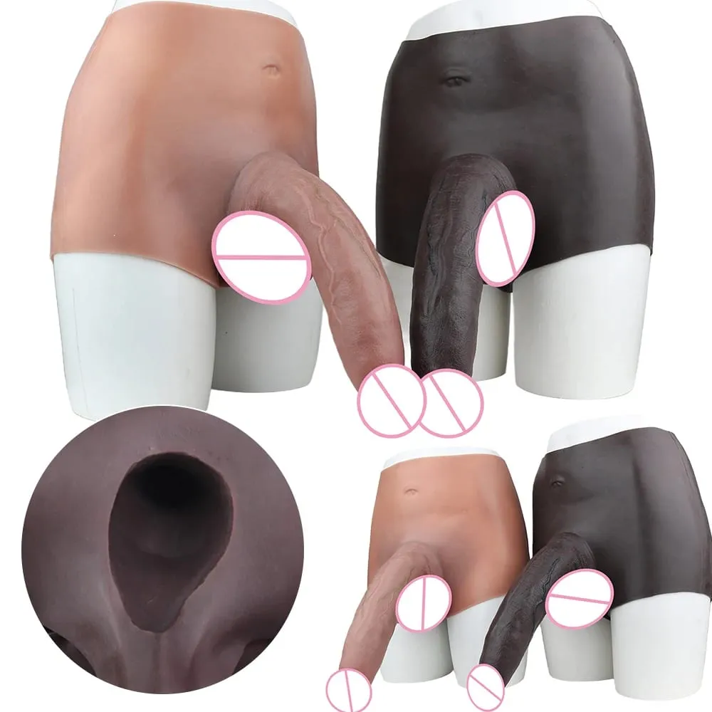Wearable Extra Large Penis Sleeve Silicon Soft Hollow Penis Panties High-Grade Adult Intimate Toys For Men Adult 18+ Tools — image 1