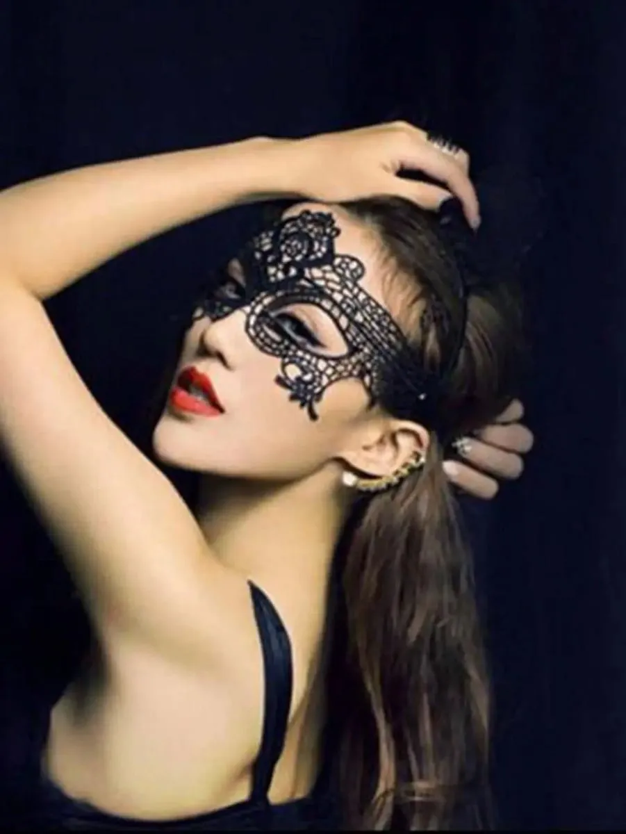 Black Lace Sexy Mask For Women Christmas Party/Ball Masquerade Costume Mask — image 5