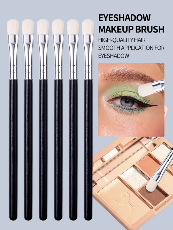 6pcs Eye Makeup Brushes Set Soft Synthetic Eyeshadow Brush for Eyeshadow Blending Daily Beauty Cosmetic Tool — image 2