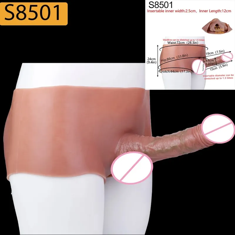Strap-On Lifelike Penis Cover насадка на член Large Hollow DildoPants Intim vuxen sexleksak för par Sex — image 12