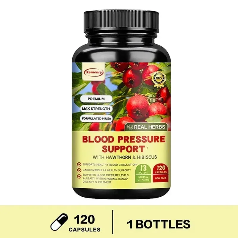 Suporta sa Presyon ng Dugo - Sinusuportahan ang Cardiovascular Health Nagpapalakas ng Enerhiya at Immunity para sa Kalusugan ng Puso - na may Hawthorn at Hibiscus — image 8