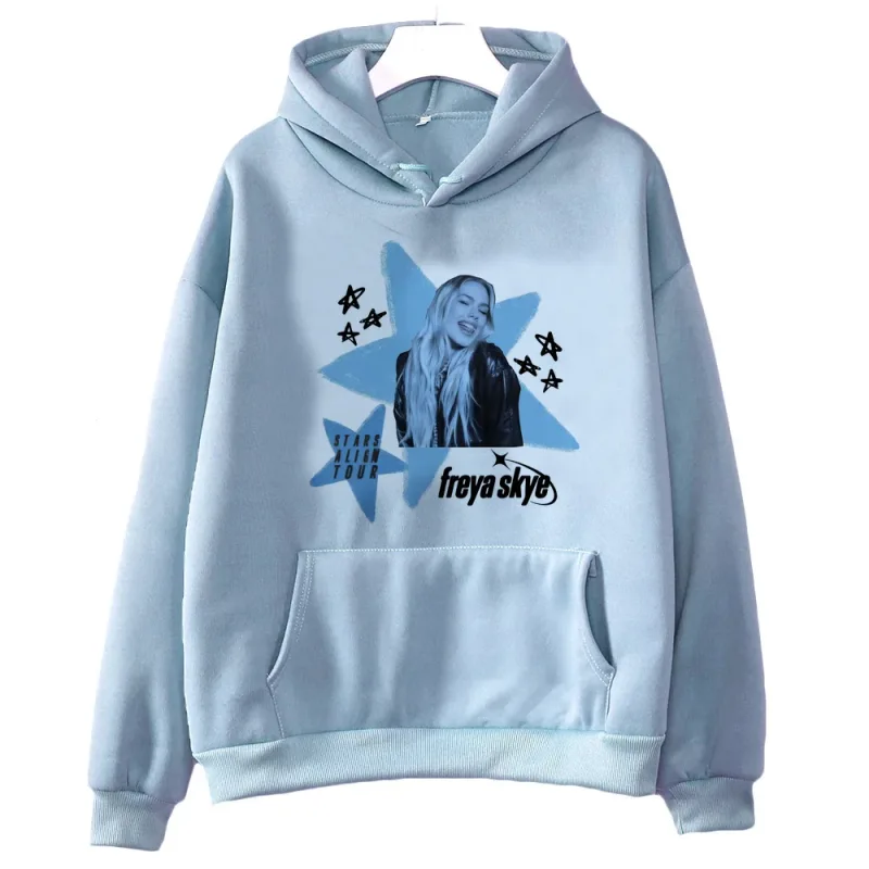 Freya Skye 2000s fashion hooded sweatshirt - Women's loose fit - Men's version. Cutecore. Suitable for both men and women. — image 19
