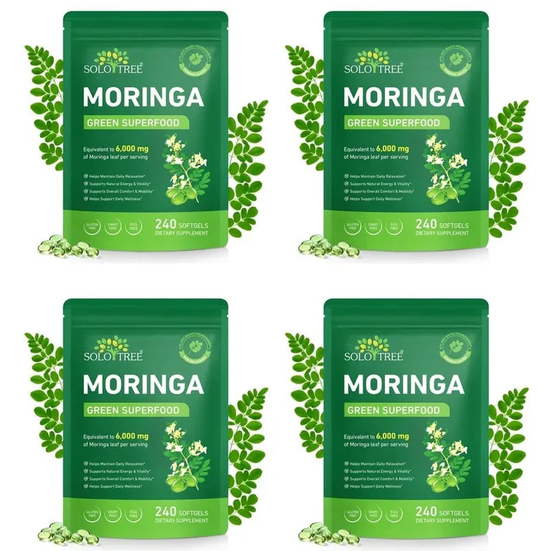Moringa Leaf Softgels 6000 Mg Equivalent Per Serving for Daily Relaxation Natural Energy Vitality & Comfort Support 240 Softgels — image 10