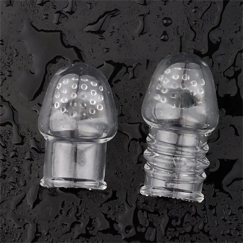 Penis Sleeve Male Masturbator Delay Pangmatagalang Glans Trainer Portable Stimulator Penis Massager Soft Adult games sex Erection Toys — image 4