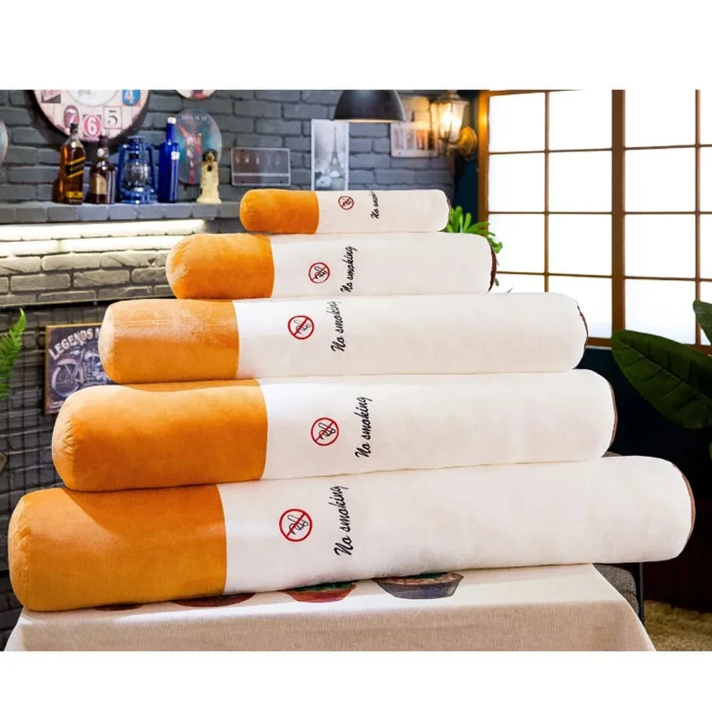 Nice Creative Smoking Cylindrical Sleeping Cushion Cigarette Pillow Plush Toys Fashion Boyfriend Birthday Gift — image 8
