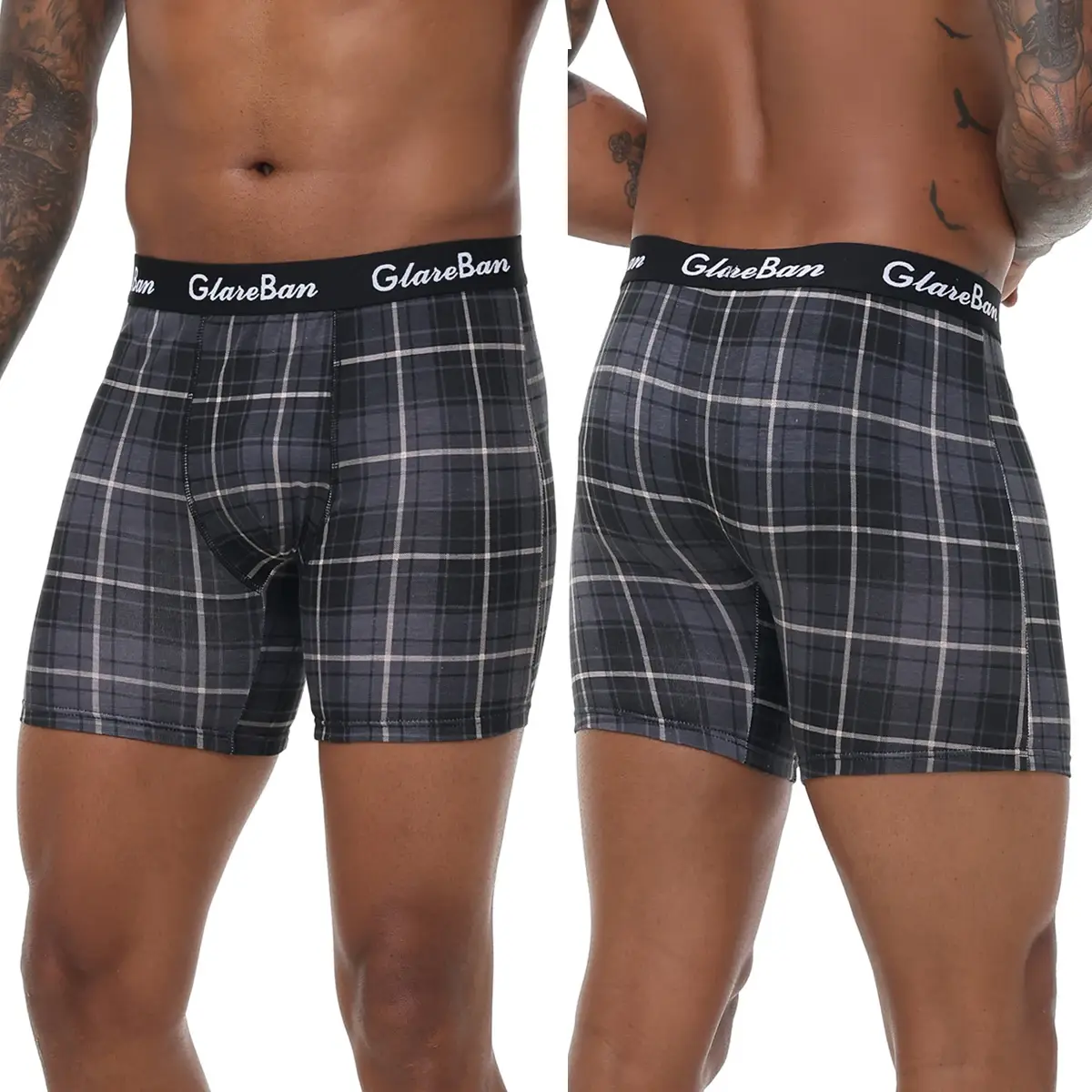 5pc Set Mid-Long Random Cotton Boxer Shorts Panlalaking Kasuotang Panloob Panlalaking Panloob para sa Mga Lalaki Boxershorts Slips Malambot na Panties Brand Briefs — image 3
