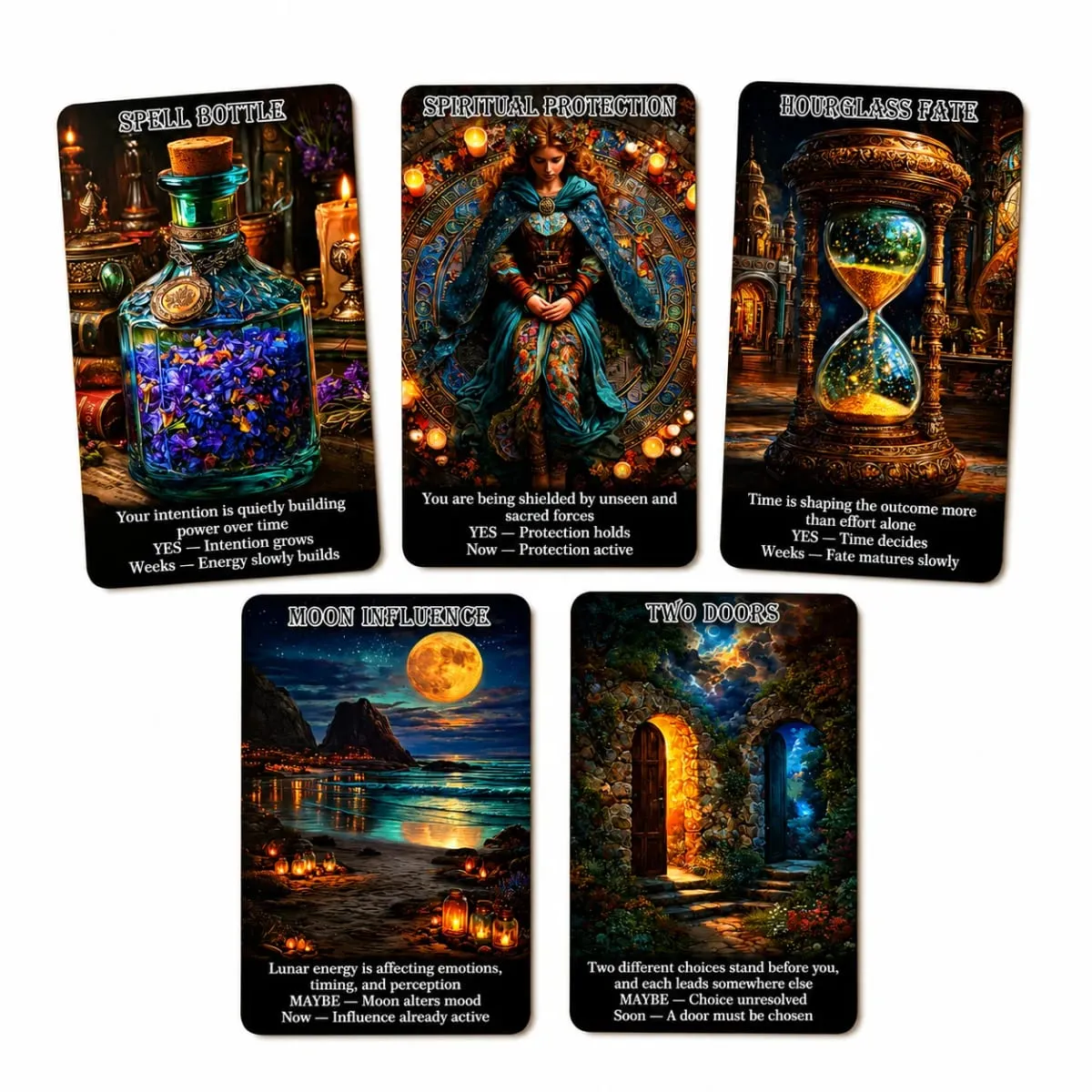 Time Truth Motive Oracle Cards | 78 Card Deck with Yes No Maybe and Timing Guidance for Hidden Truths Intentions Relationship