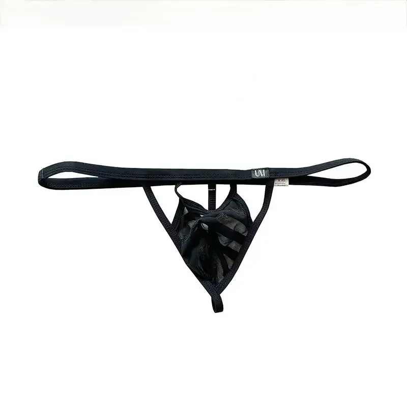 New See-through Mesh Low Rise Mens T-Back Thong Thin Stretch Soft Breathable Lightweight Sexy Underwear — image 3