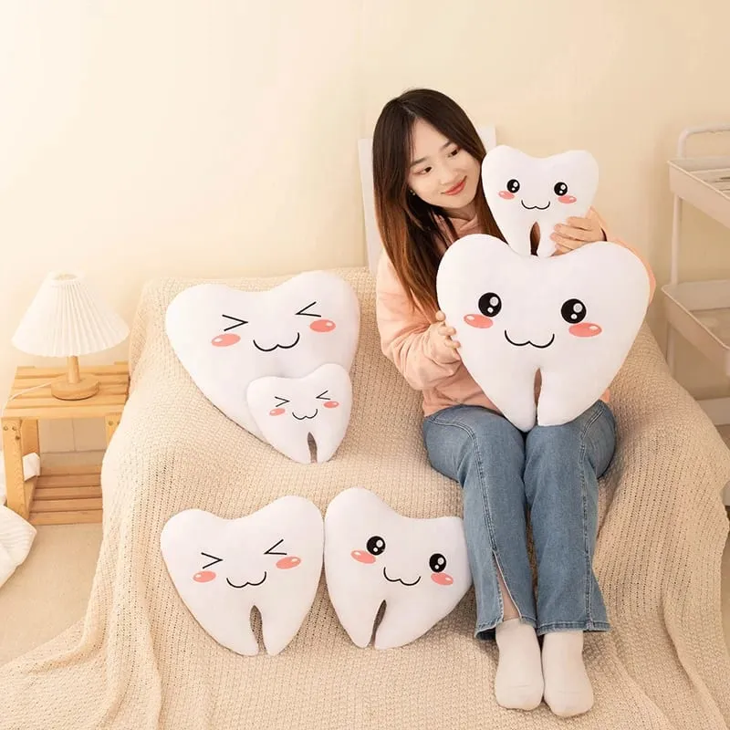 Simulation Lovely Tooth Plush Toys Cute Expression White Teeth Stuffed Soft Pillow Funny Sofa Cushion Gift For Children Gifts — image 7
