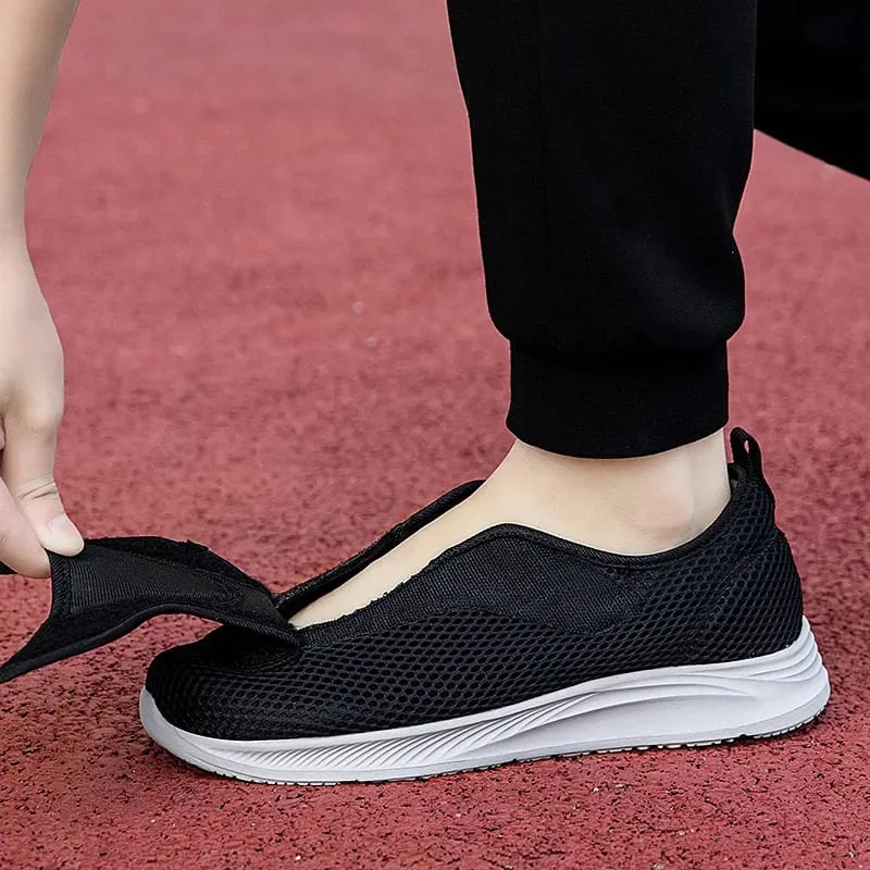 Adjustable Open Shoes For Men Lightweight Comfort Diabetic Walking Shoes Sneakers for Swollen Elderly Feet Normal Width — image 6