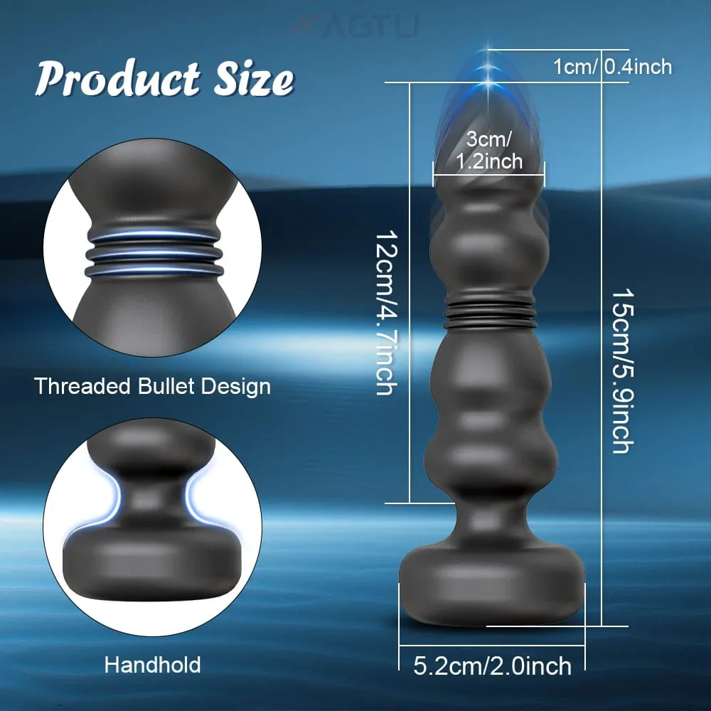 Pagtulak ng Anal Plug Vibrator Butt Plug Male Prostate Massager Teleskopiko G Spot Vibrator Stimulator Mga Laruan ng Seks para sa Babae Mga Lalaki 18+ — image 4