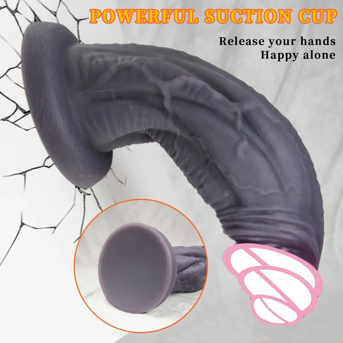 Büyük Yumuşak Yapay Penis Süper Yumuşak Silikon Büyük Penis Vantuz ile Esnek G-spot seks oyuncakları Kadın erkek Lezbiyen — image 3