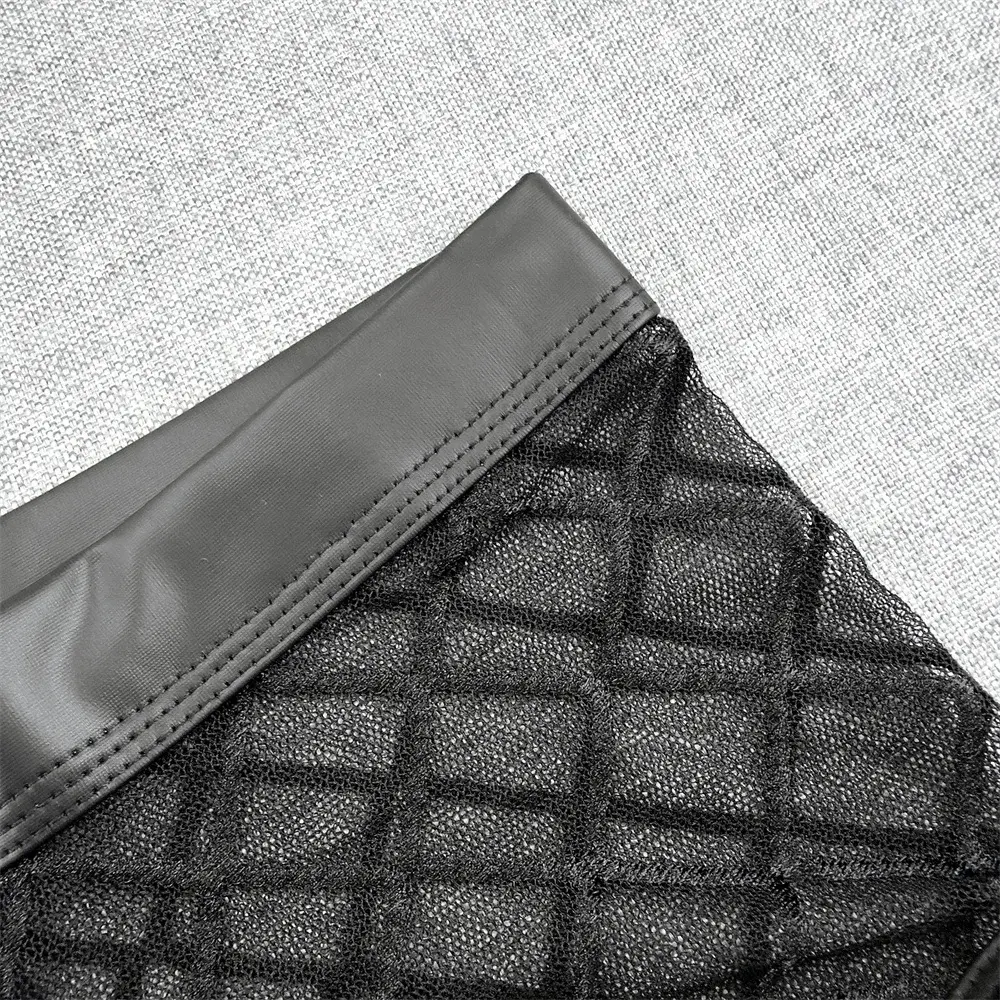 Male Sexy Diamond Mesh Ultra-thin Transparent Boxer Shorts Summer Quick Drying Boyshorts Bulge Pouch Men Underwear — image 4