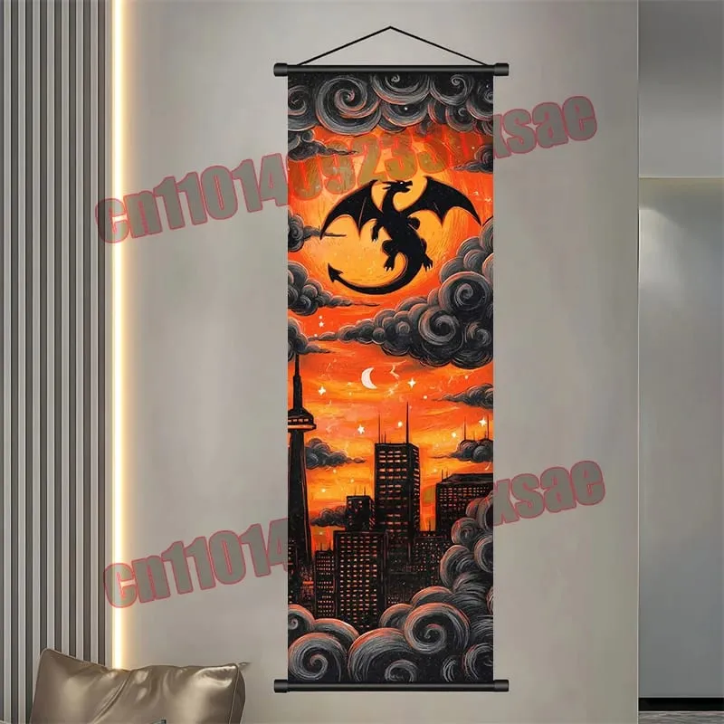 Printed Pokemon Poster Anime Wall Artwork Gengar Eevee Pikachu Images Scroll Paintings Retro Artist Home Living Room Decor